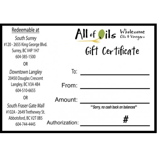 Gift Certificate